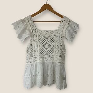 Klasiks Embroidered Eyelet Top